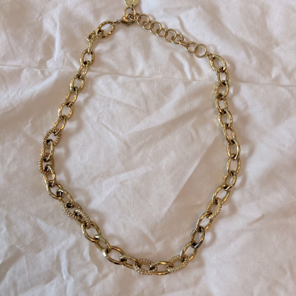 Stella and Dot gold link chain necklace